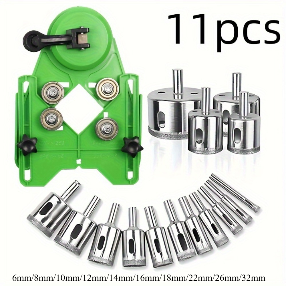 Rolling Pin Marble - 11-Pc Diamond Hole Saw Kit with