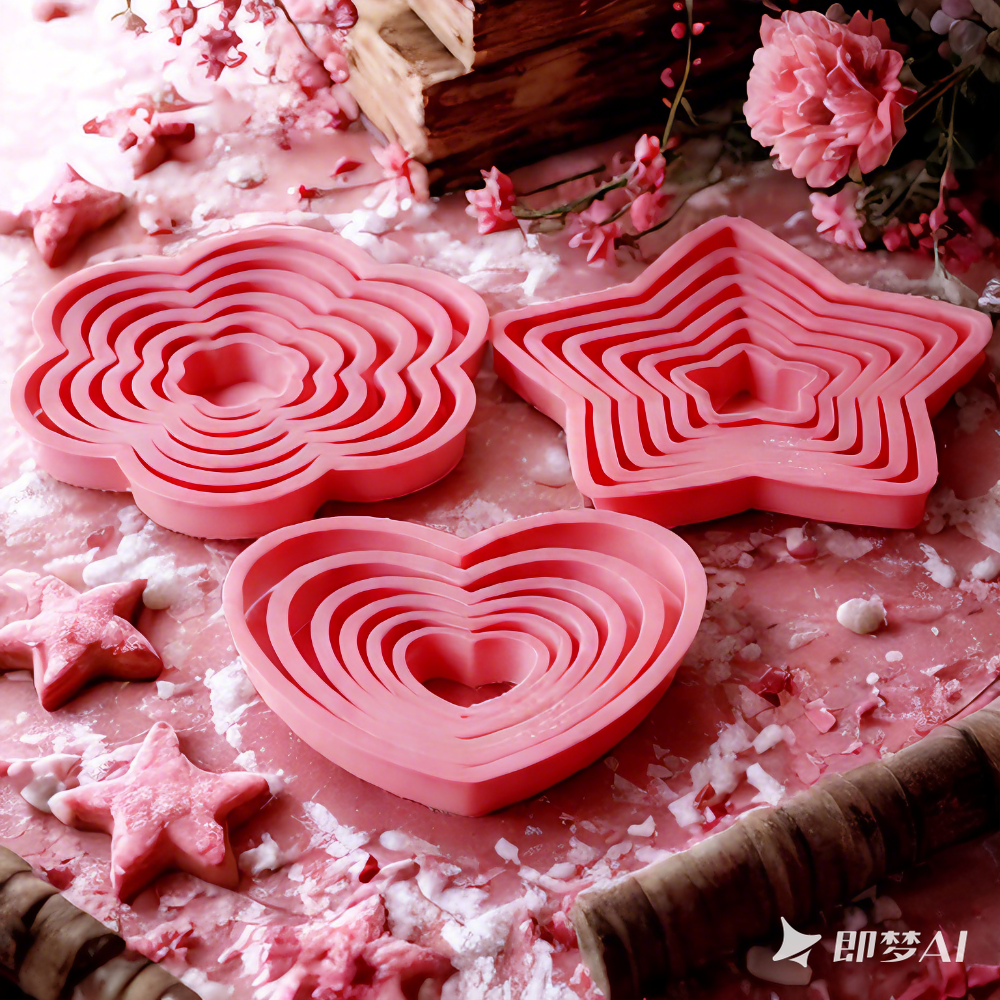 1set/3sets Pink Heart Star Flo - Baking Kitchen Set incelemesi ve fiyatı