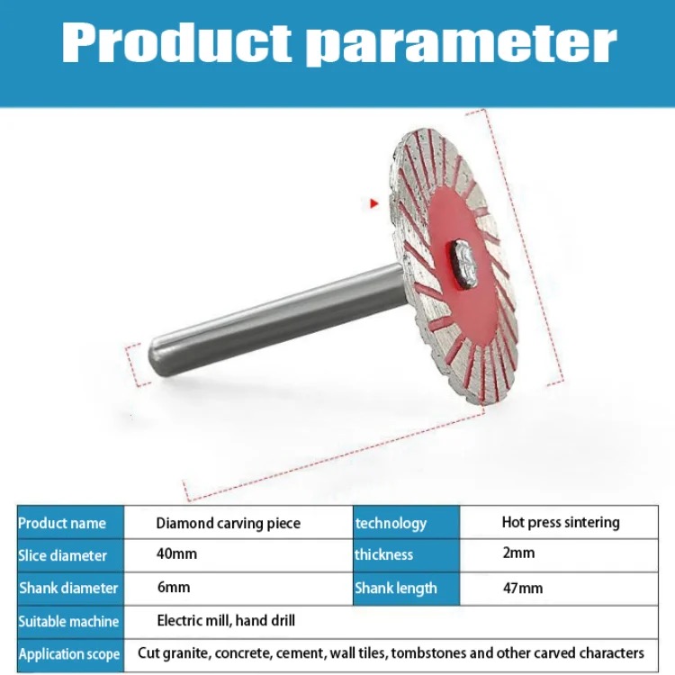 40mm Diamond Cutting Disc 6mm  - Rolling Pin Marble incelemesi ve fiyatı