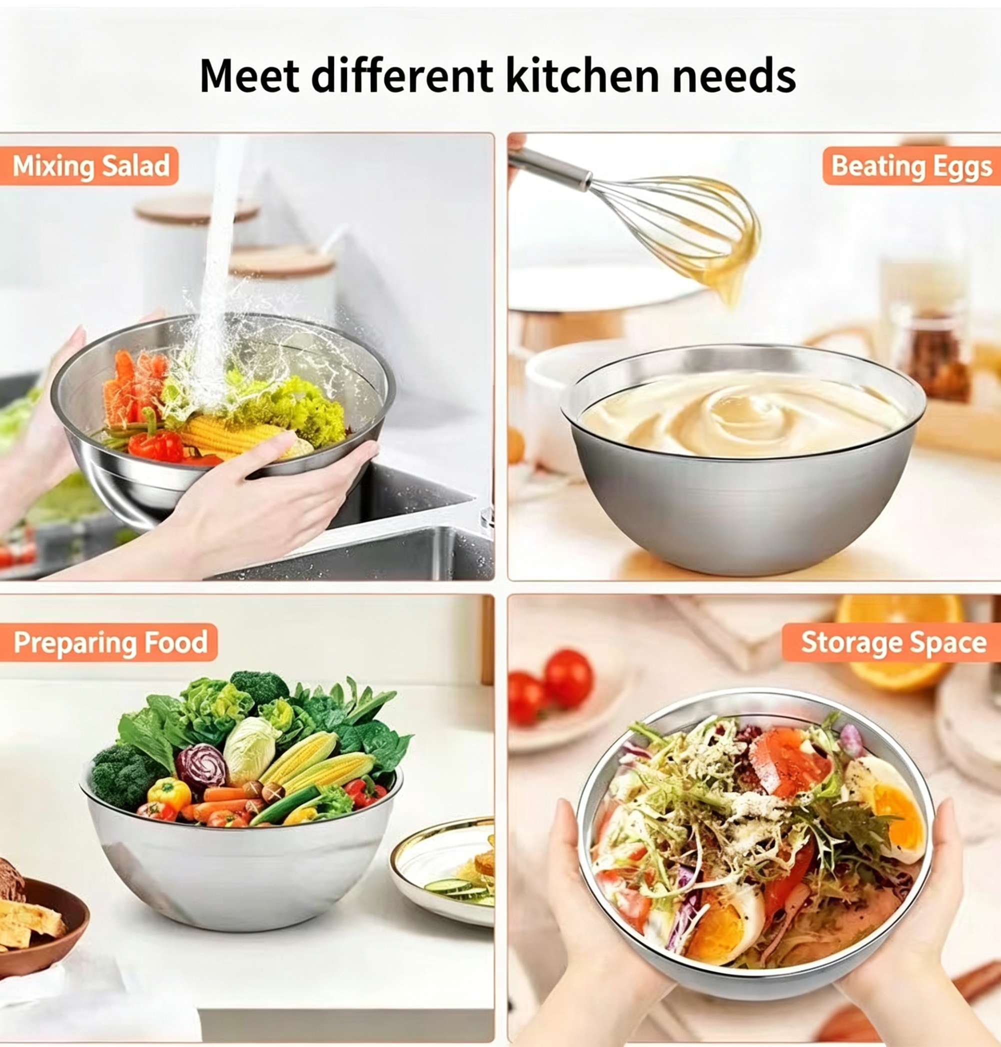 Thickened Stainless Steel Mixi - Kitchen Baking Bowls incelemesi ve fiyatı