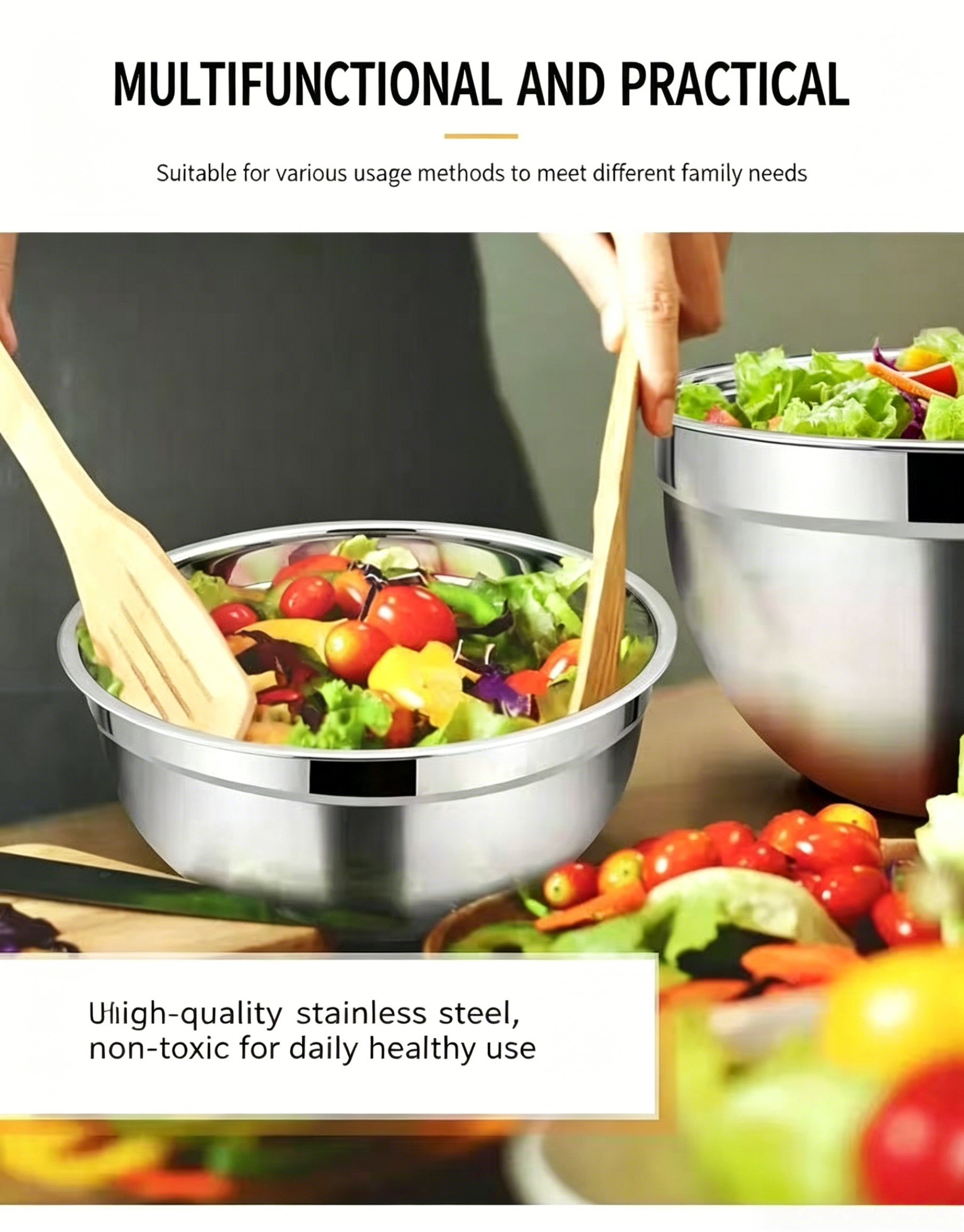 Thickened Stainless Steel Mixi - Kitchen Baking Bowls incelemesi ve fiyatı