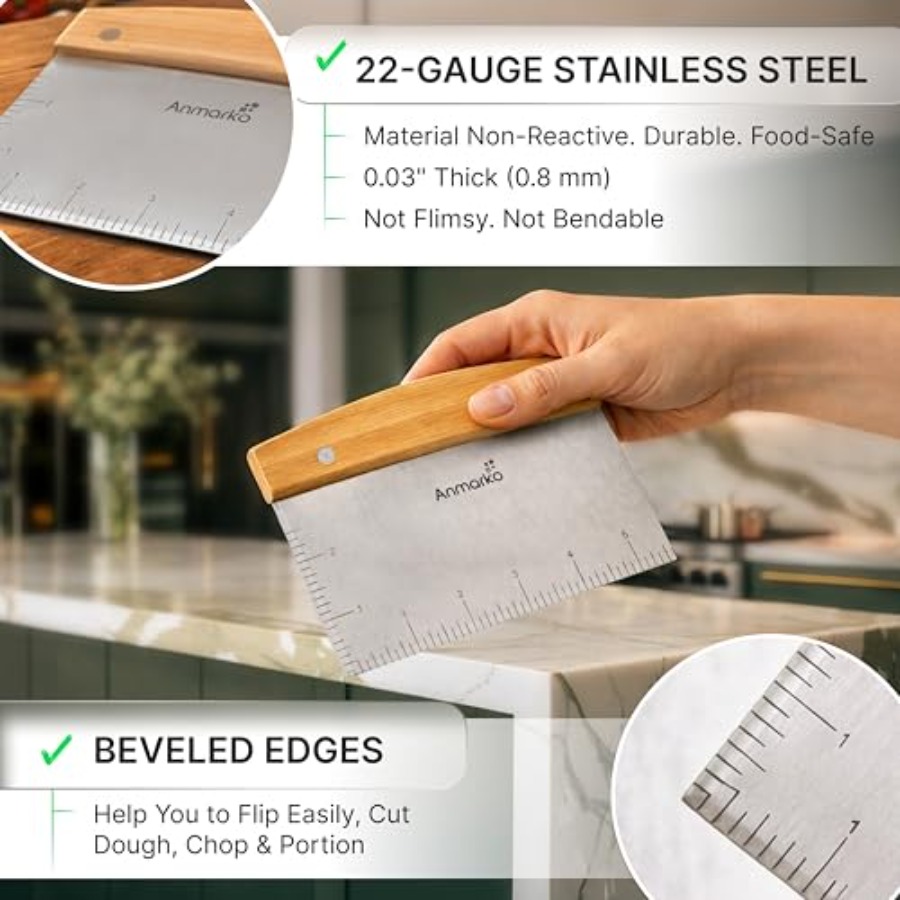 Dough Cutter for Bread and Piz - Bench Scraper Dough incelemesi ve fiyatı