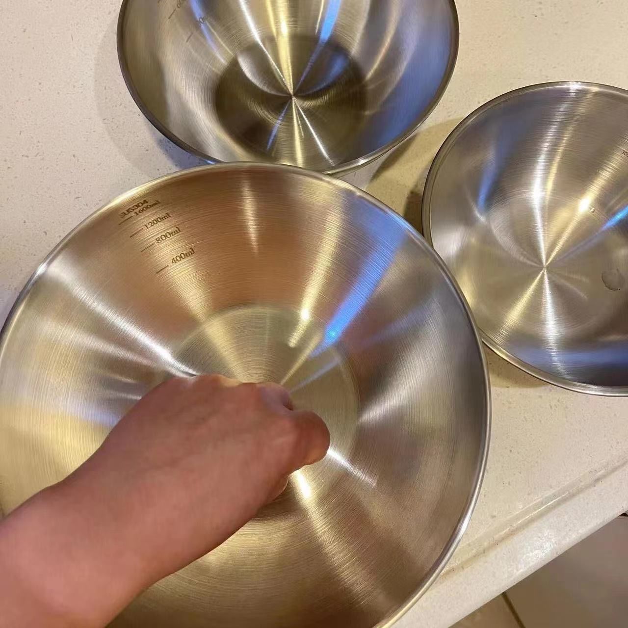 1-3 Stainless Steel Bowl Set w - Kitchen Baking Bowls incelemesi ve fiyatı