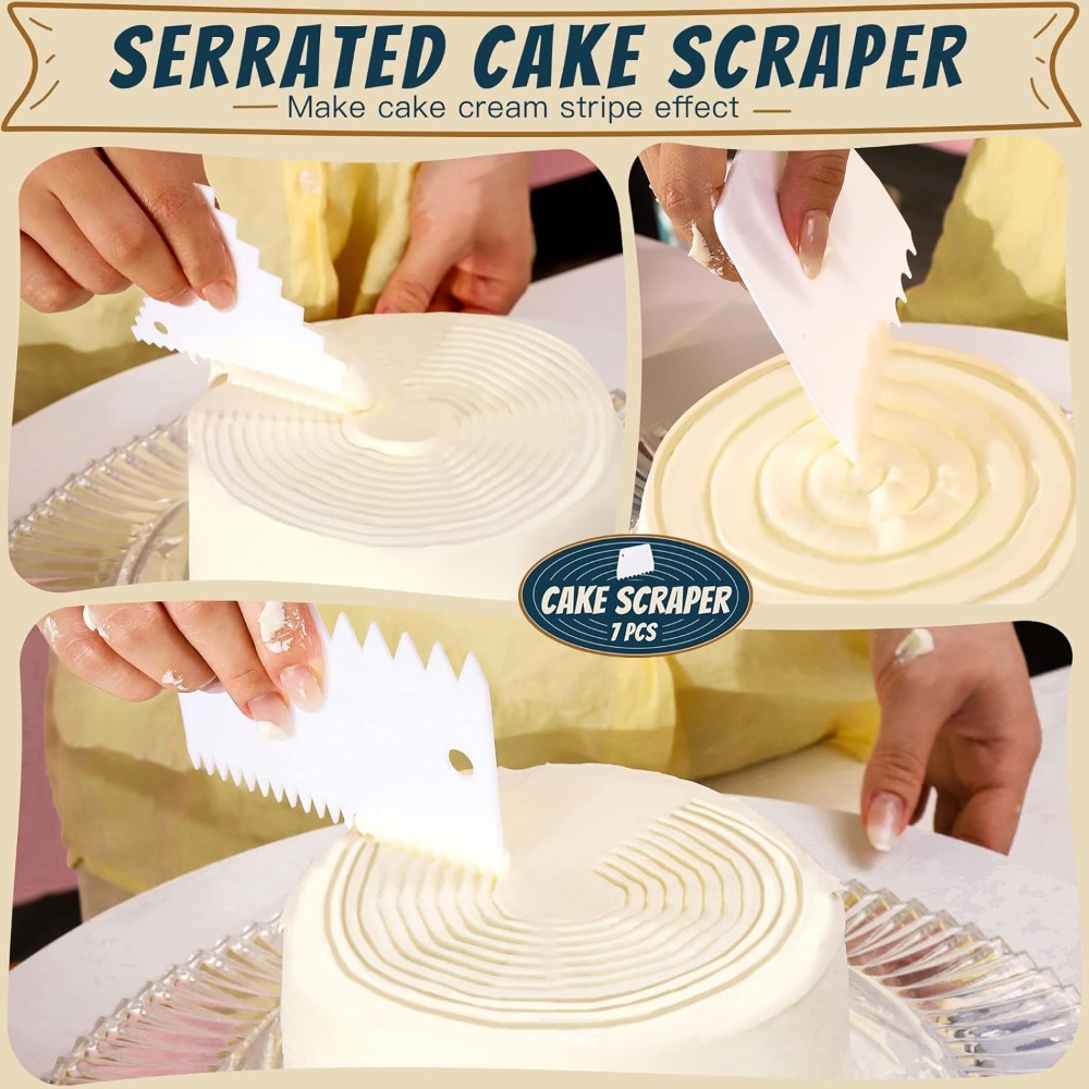 7 Pcs Cake Scraper Set - Dough - Bench Scraper Dough incelemesi ve fiyatı