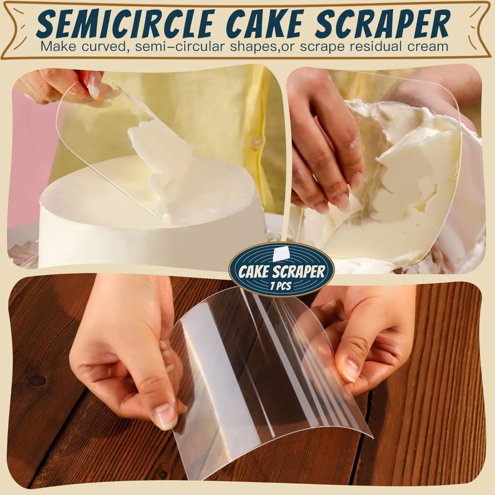 7 Pcs Cake Scraper Set - Dough - Bench Scraper Dough incelemesi ve fiyatı