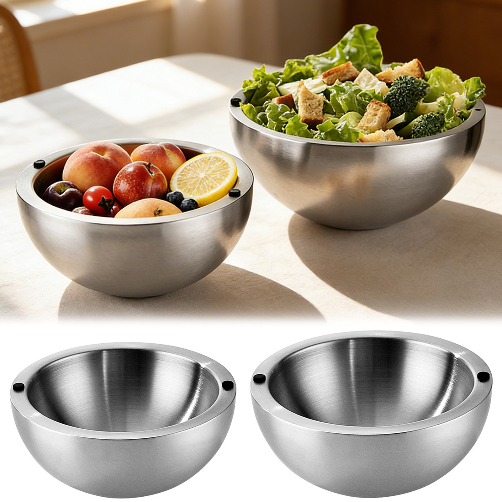 304 Thickened Salad Mixing Bow - Kitchen Baking Bowls incelemesi ve fiyatı