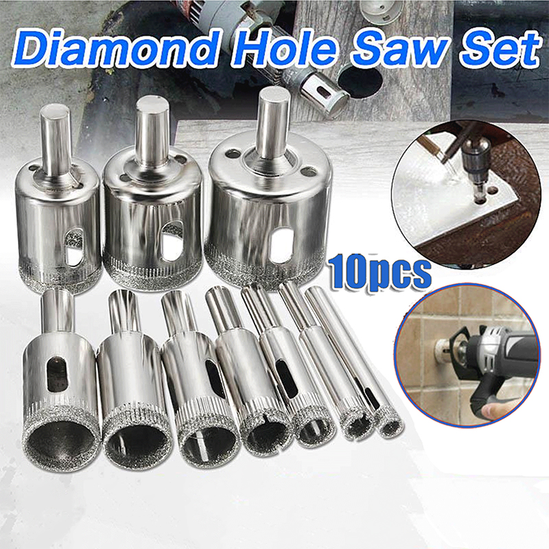 10PCS 3-50mm Diamond Hole Saw  - Rolling Pin Marble incelemesi ve fiyatı