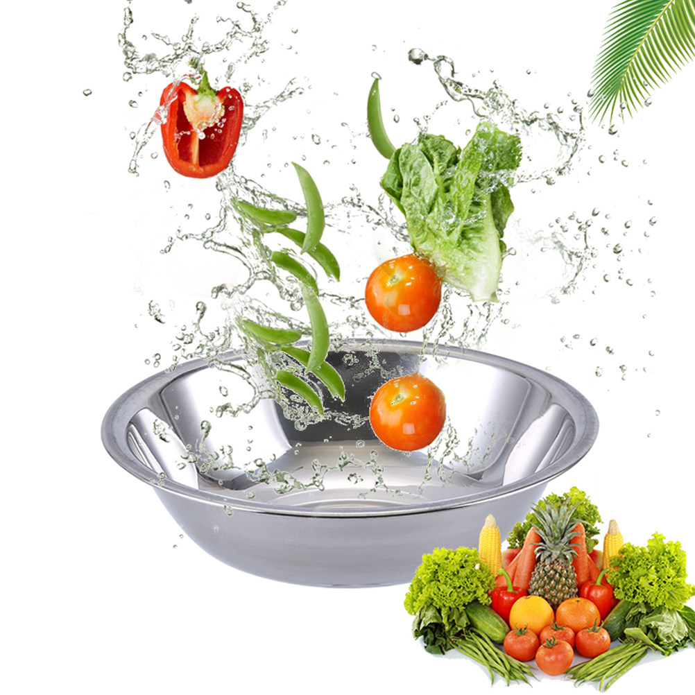 1Pcs Thickened Stainless Steel - Kitchen Baking Bowls incelemesi ve fiyatı