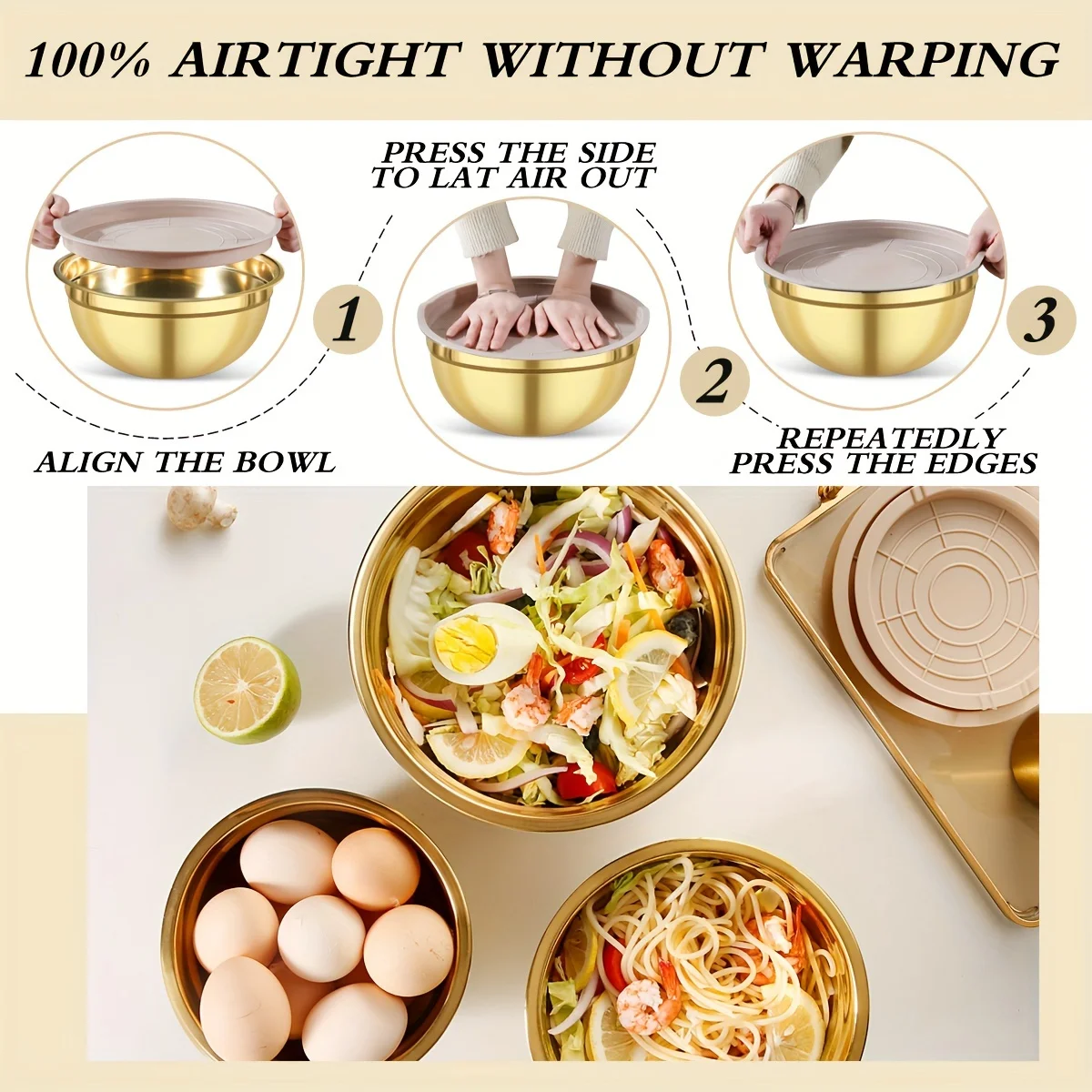 10-piece gold stainless steel  - Kitchen Baking Bowls incelemesi ve fiyatı