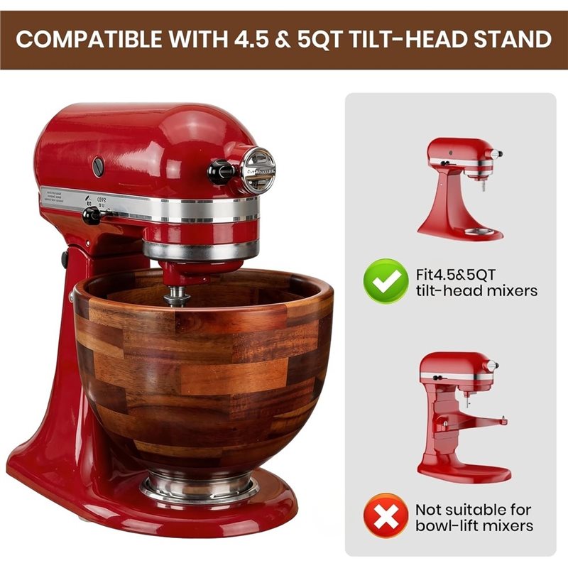 ABGH-Wood Mixing Bowl For Kitc - Kitchen Baking Aid incelemesi ve fiyatı