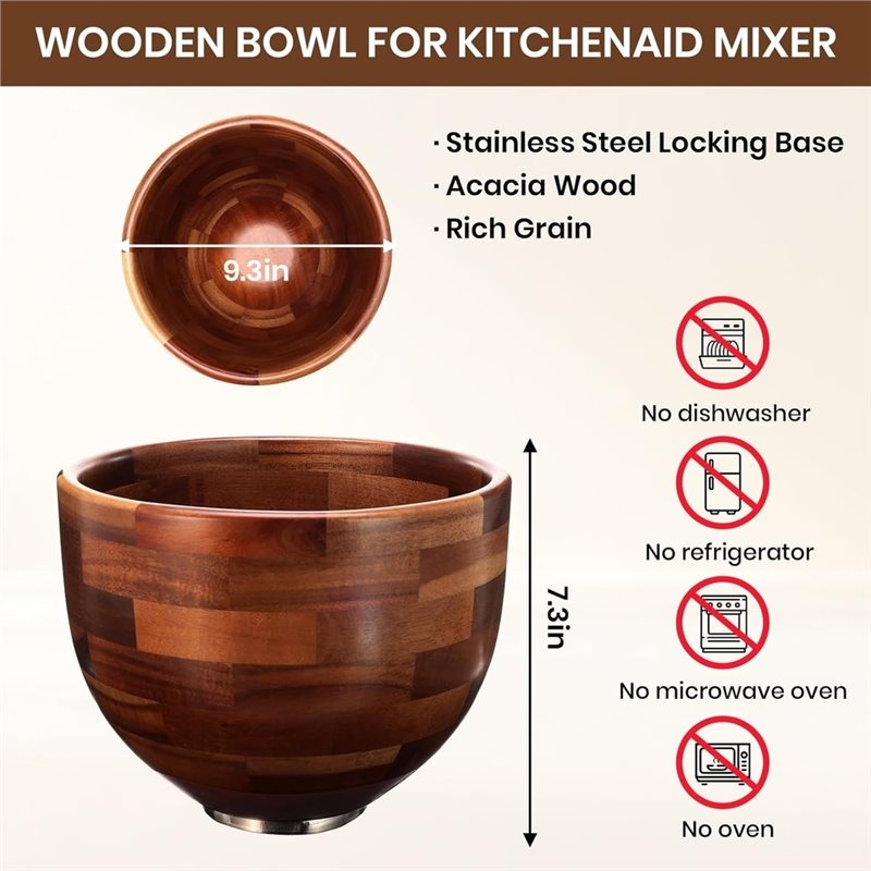 ABGH-Wood Mixing Bowl For Kitc - Kitchen Baking Aid incelemesi ve fiyatı