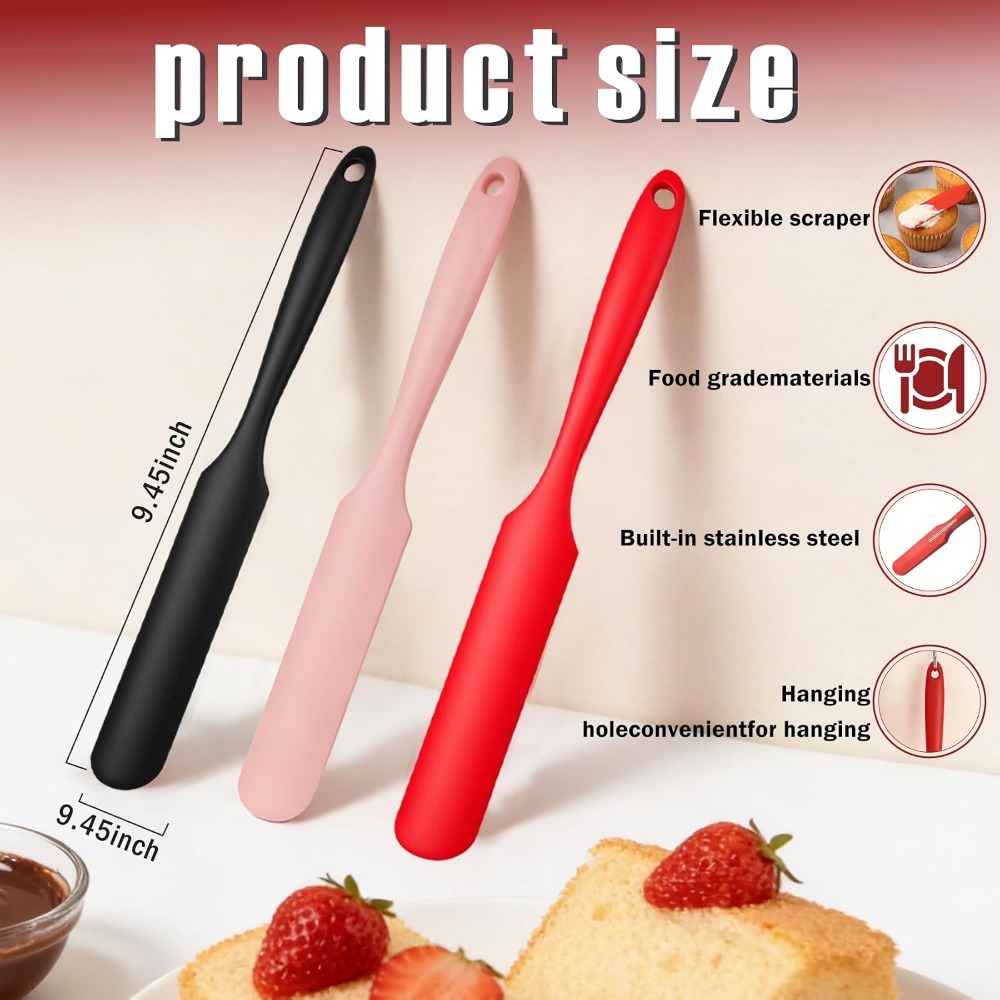 Long-Handled Silicone Spatula  - Baking Kitchen Set incelemesi ve fiyatı