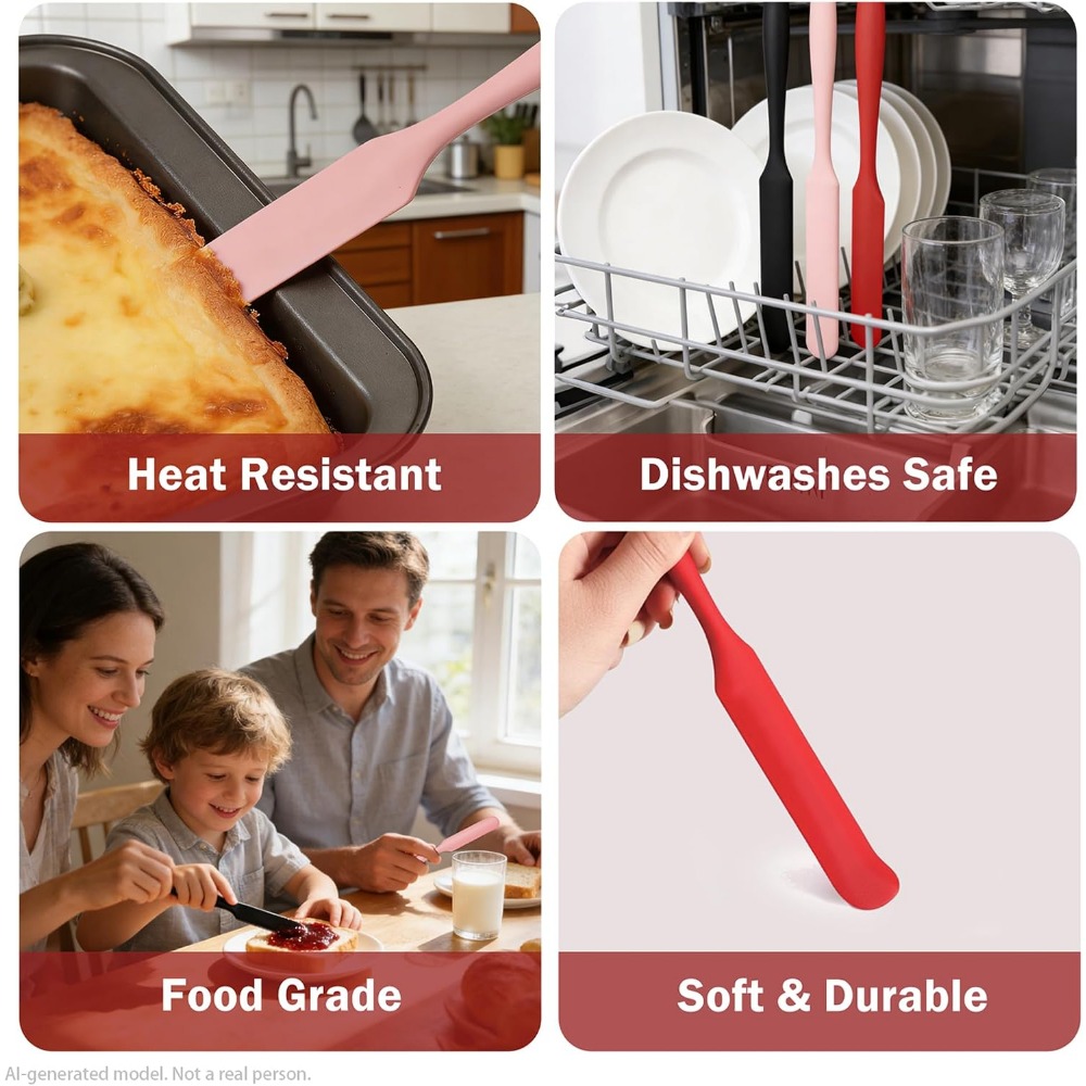 Long-Handled Silicone Spatula  - Baking Kitchen Set incelemesi ve fiyatı