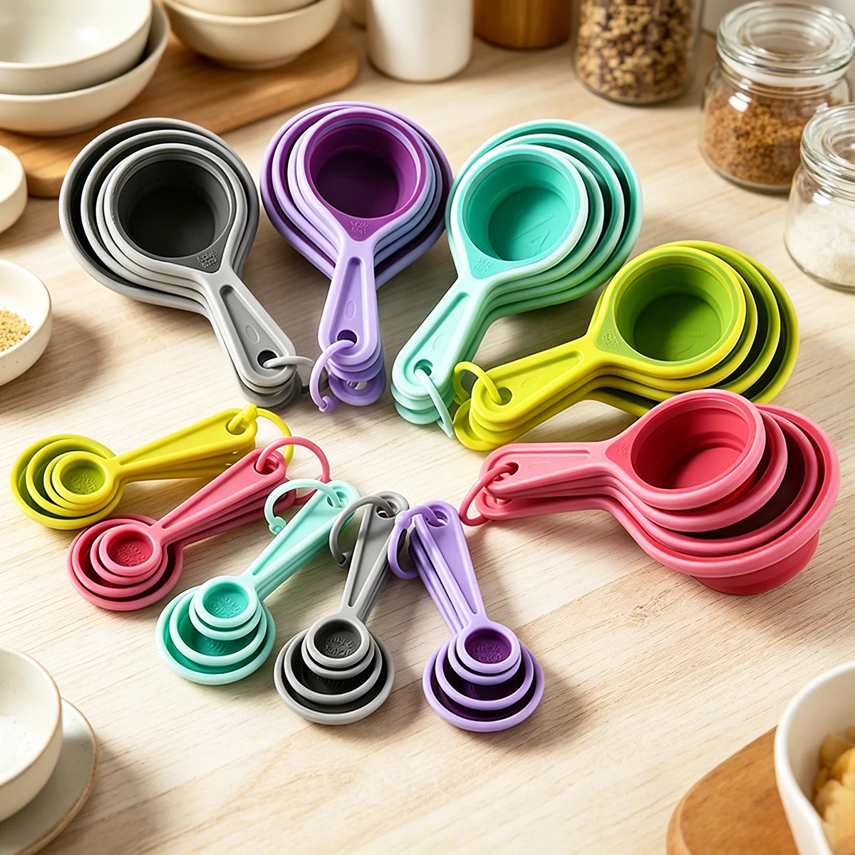 8 Piece Set of Silicone Foldin - Baking Kitchen Set incelemesi ve fiyatı