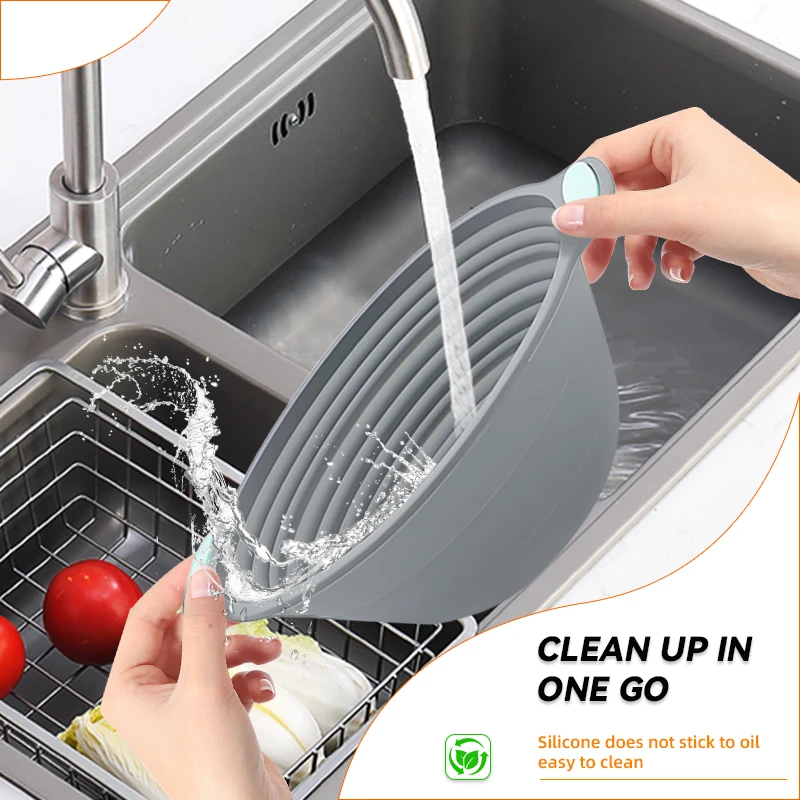1PC Silicone Foldable Banneton - Kitchen Baking Bowls incelemesi ve fiyatı