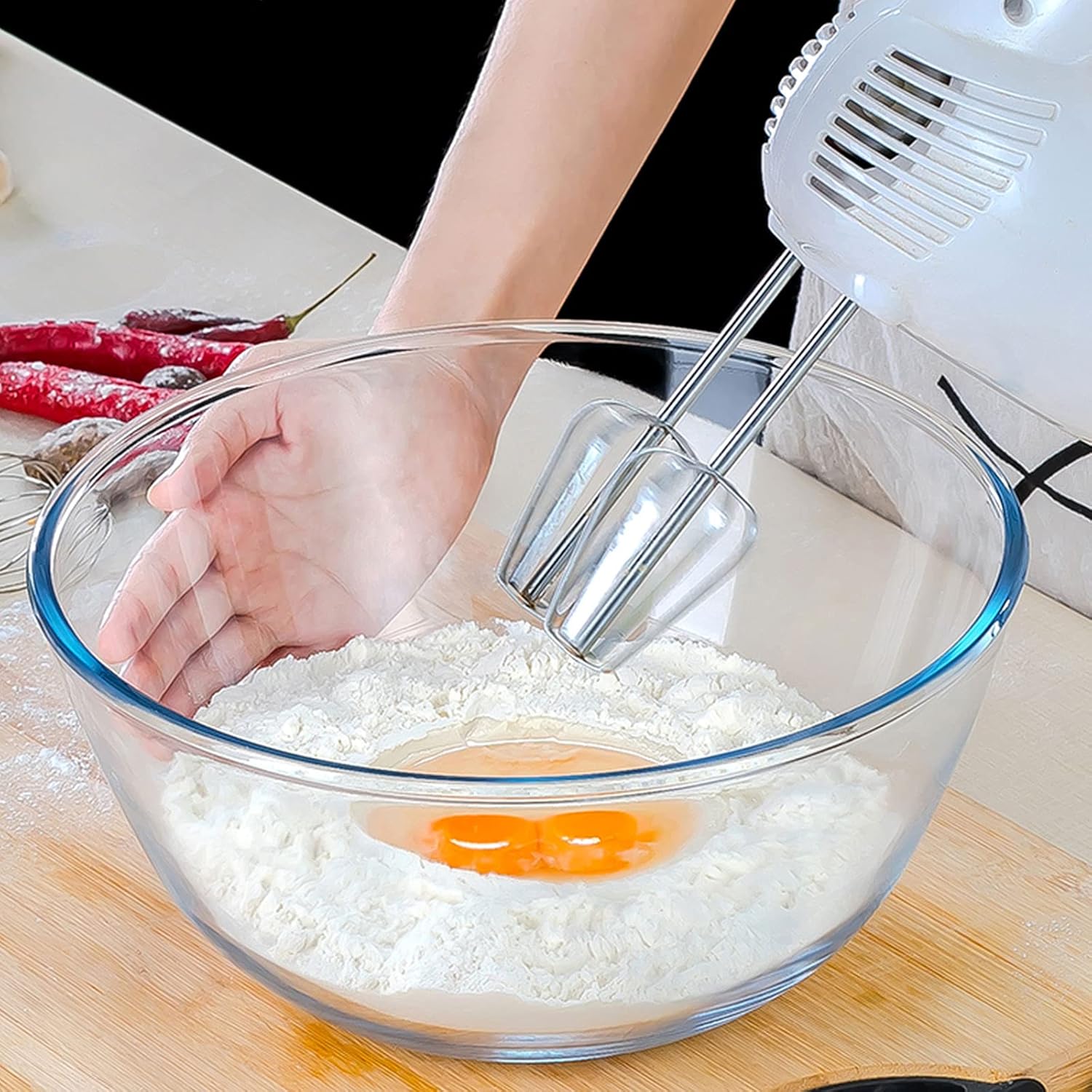 Glass Mixing Bowl Set of 3 for - Kitchen Baking Bowls incelemesi ve fiyatı