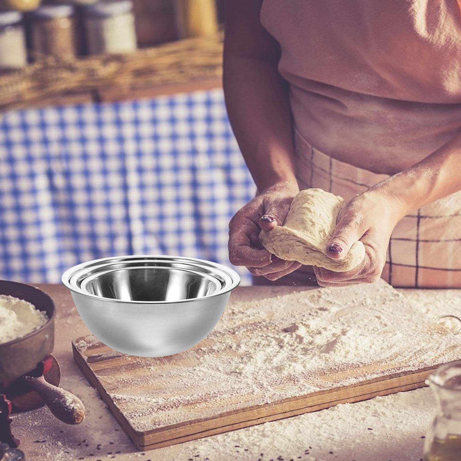 3Pcs Stainless Steel Mixing Bo - Kitchen Baking Bowls incelemesi ve fiyatı