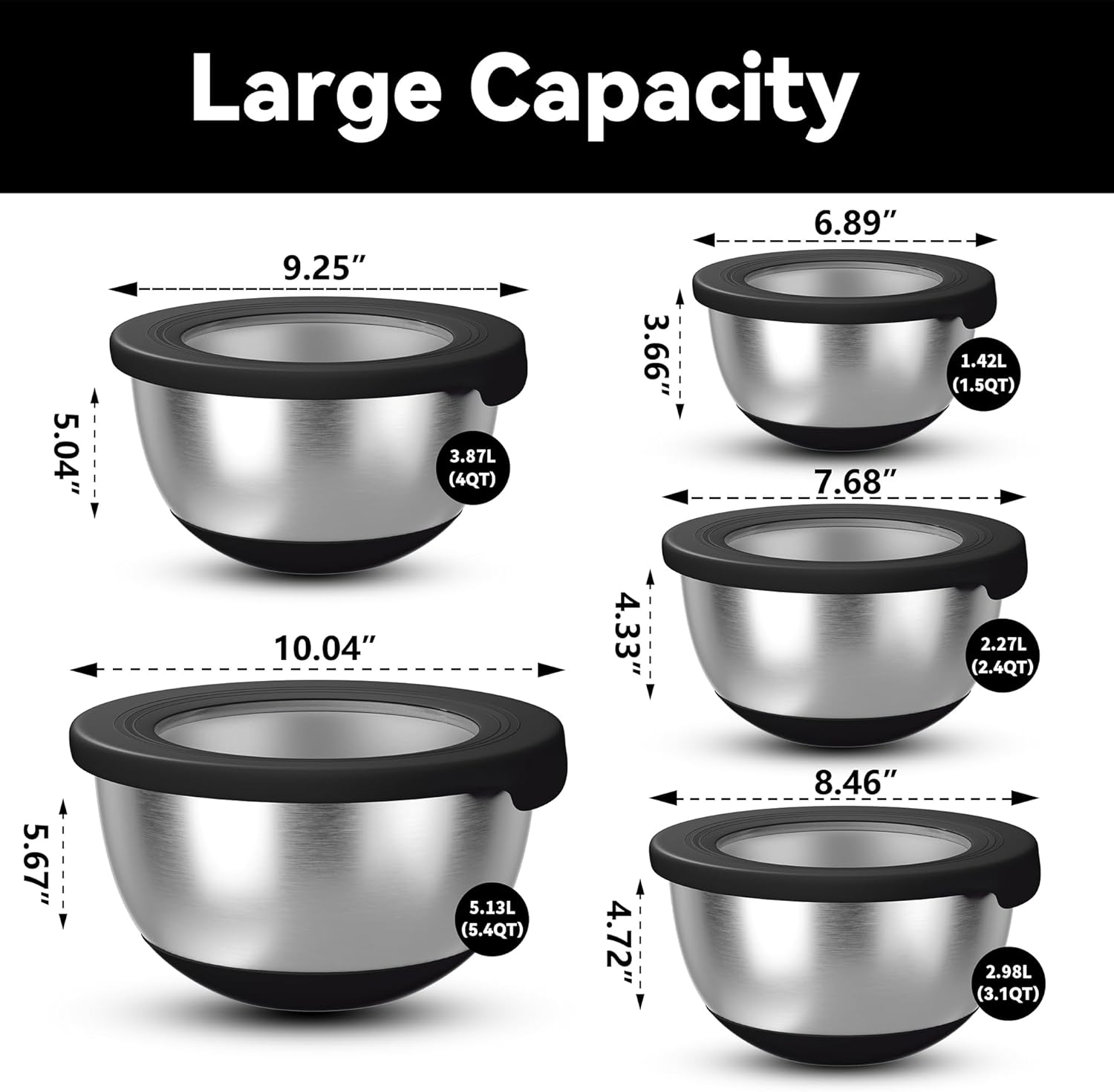 Stainless Steel Mixing Bowls w - Kitchen Baking Bowls incelemesi ve fiyatı
