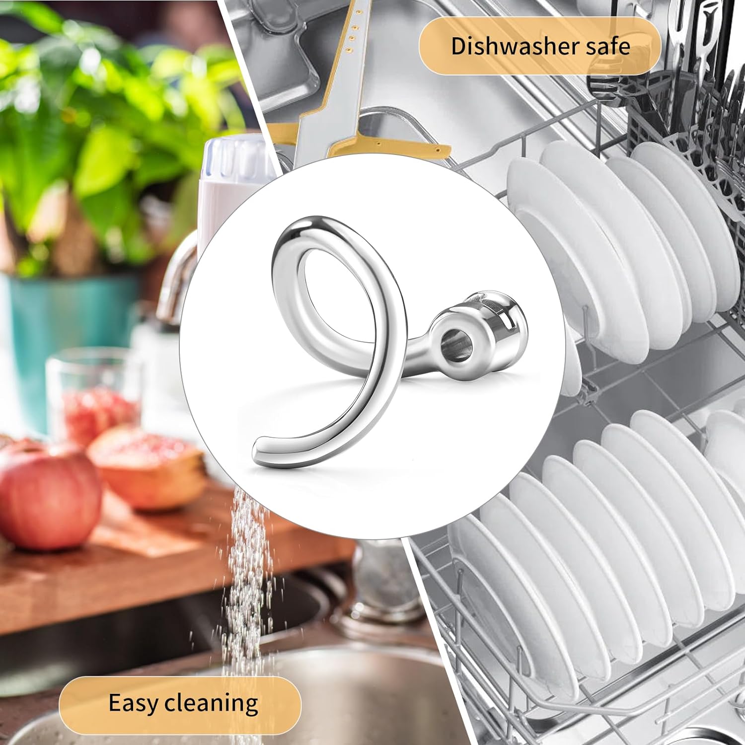 Stainless Steel Dough Hook Att - Kitchen Aid Baking Bread incelemesi ve fiyatı