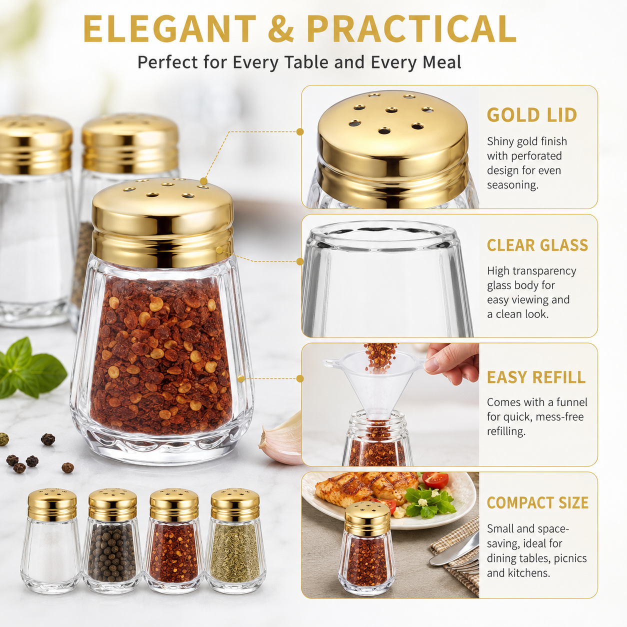 Small Salt & Pepper Shakers Cl - Miniature Baking Kitchen incelemesi ve fiyatı