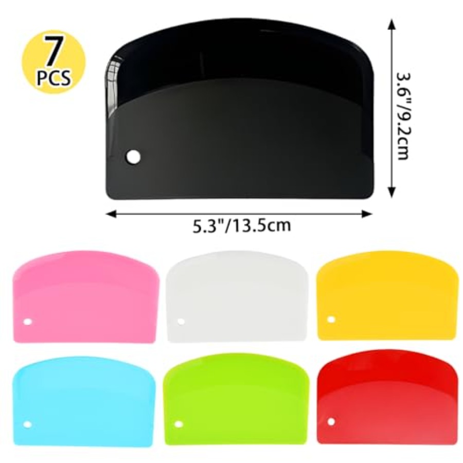 7PCS Dough Scraper Set, Plasti - Bench Scraper Dough incelemesi ve fiyatı