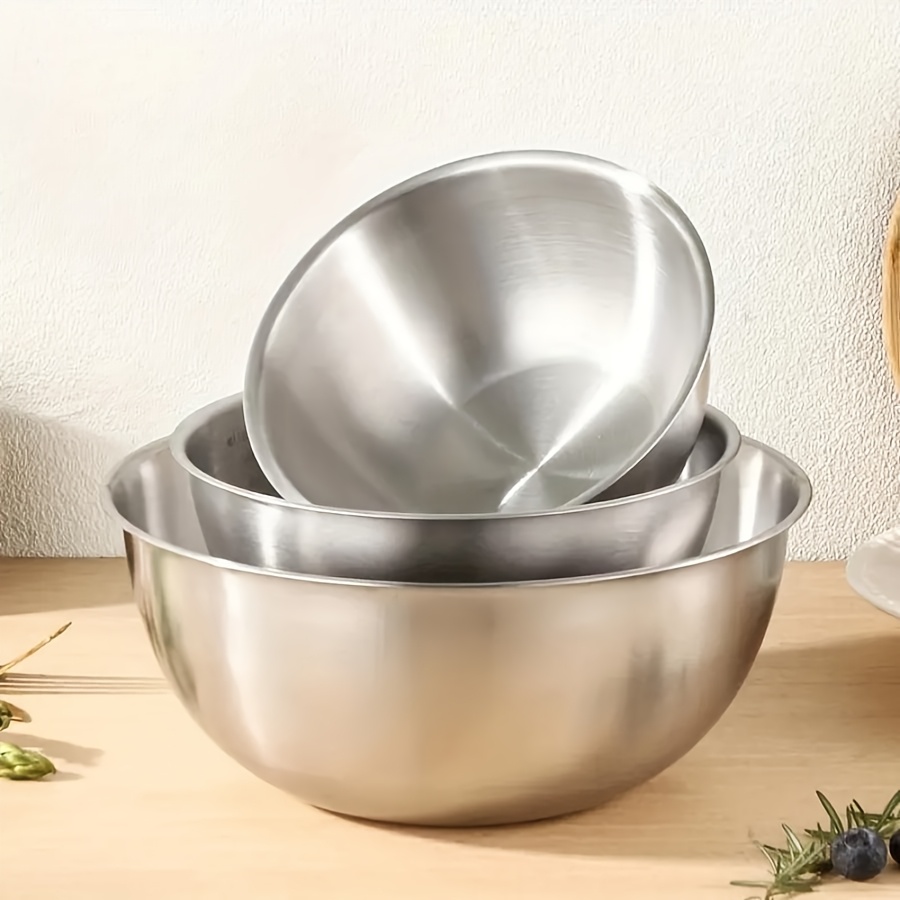 3pcs Stainless Steel Salad Bow - Kitchen Baking Bowls incelemesi ve fiyatı