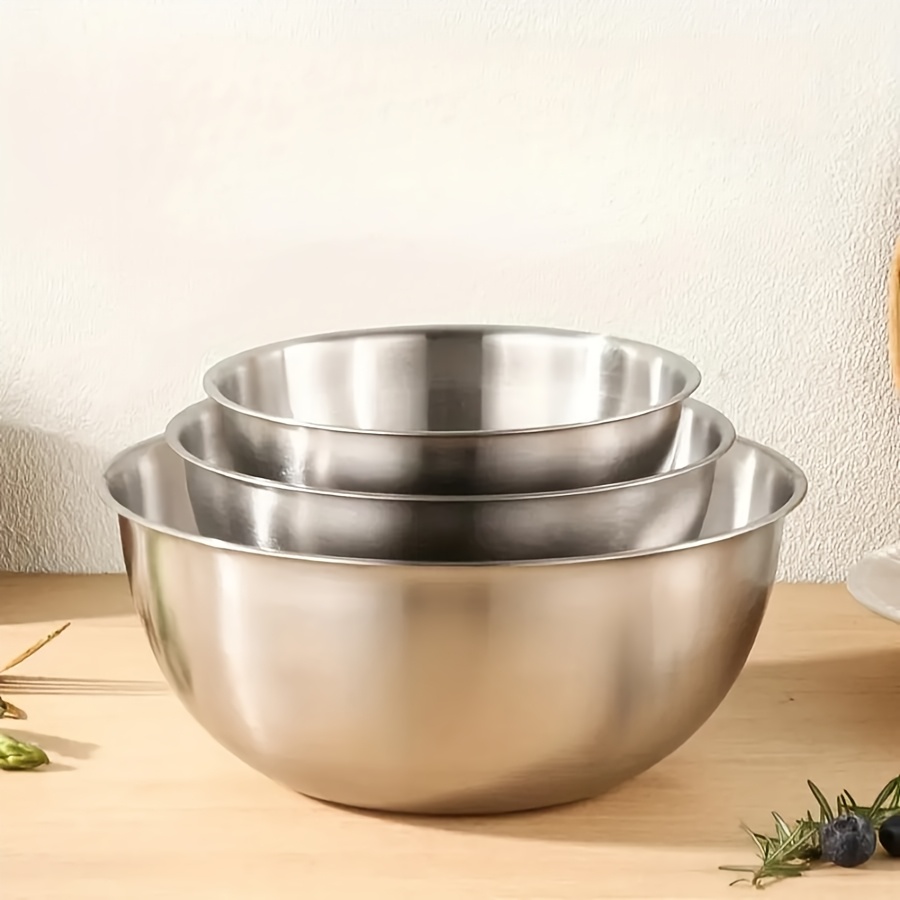 3pcs Stainless Steel Salad Bow - Kitchen Baking Bowls incelemesi ve fiyatı