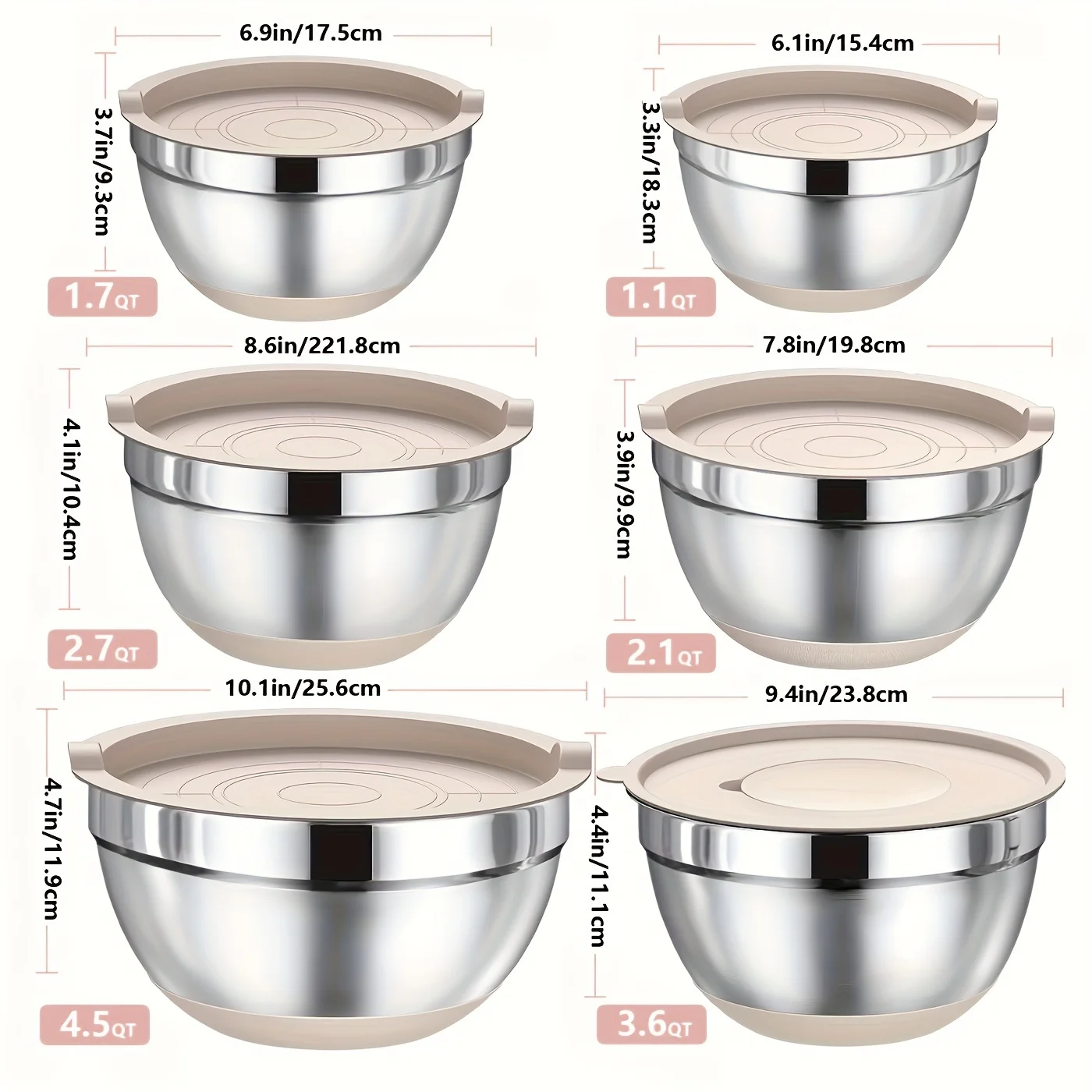 Set of Mixing Bowls Made of St - Kitchen Baking Bowls incelemesi ve fiyatı