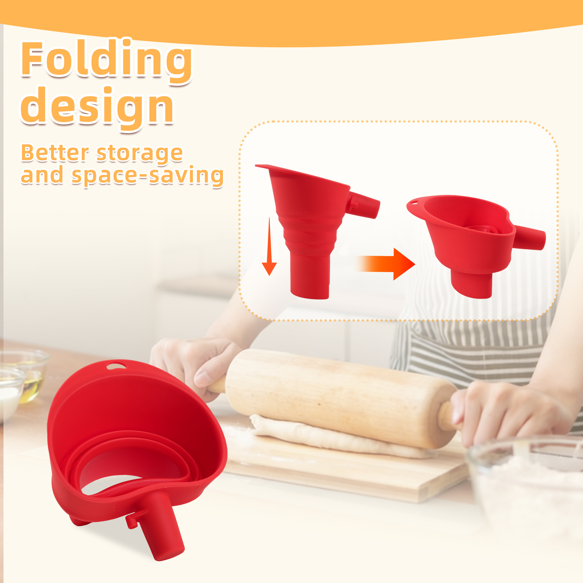 1/3pcs mix Silicone Flour Funn - Kitchen Baking Aid incelemesi ve fiyatı